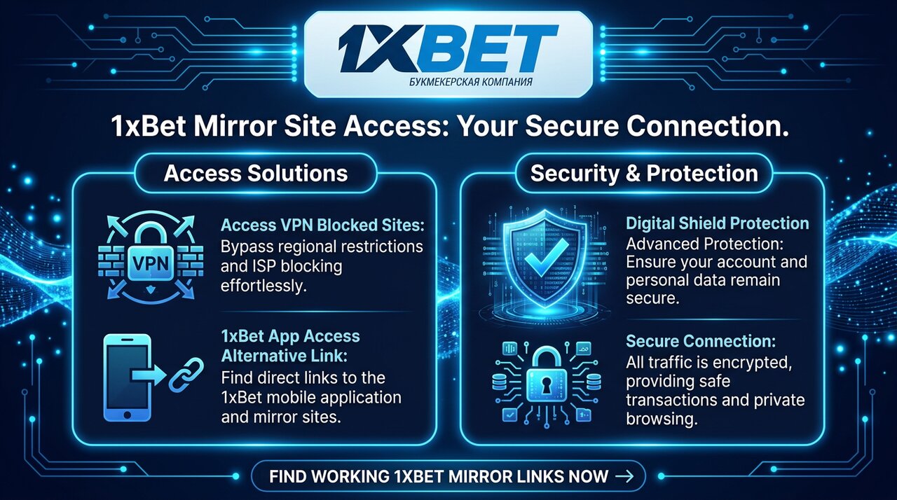 Рабочее зеркало 1xBet 2026 — доступ без блокировок провайдера